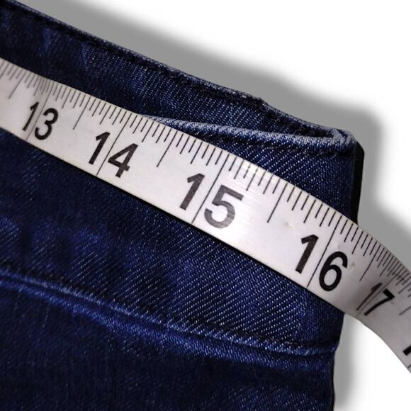 Chicos Womens Jeans Sz 1/ 8 US Blue Straight Front Creases High Waist Classic - Picture 7 of 12